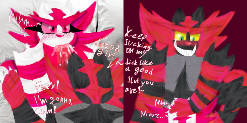 cum cum_in_mouth incineroar magentastar mika_kit_heat_community pok&eacute;mon_(species) pokemon pokemon_(species)