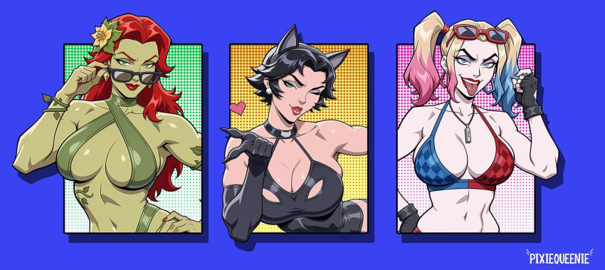 3girls batman_(series) big_ass big_breasts big_thighs bisexual bisexual_female blonde_female blonde_hair breasts catwoman curvaceous curvy curvy_figure dc dc_comics digital_media_(artwork) female fortnite gotham_city_sirens green-skinned_female green_body green_skin harleen_quinzel harley_quinn hips hourglass_figure huge_ass huge_breasts huge_thighs large_ass large_breasts large_thighs legs light-skinned_female light_skin mature mature_female pale-skinned_female pale_skin pamela_isley pixiqueenie poison_ivy poison_ivy_(fortnite) red_hair selina_kyle slim_waist thick thick_hips thick_legs thick_thighs thighs voluptuous waist wide_hips wide_thighs
