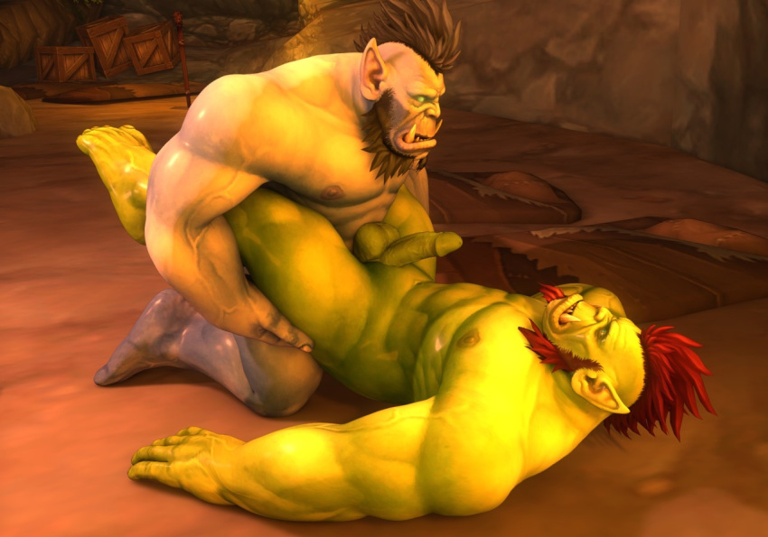 3d anal anal_sex bara big_arms erection gay male_only orc penis rohanhunt world_of_warcraft