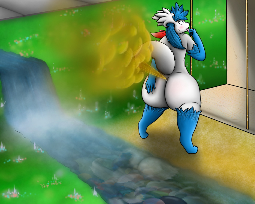 anthro fart joany kitscat legendary_pokemon nintendo pokémon_(species) pokemon pokemon_(species) shaymin video_games