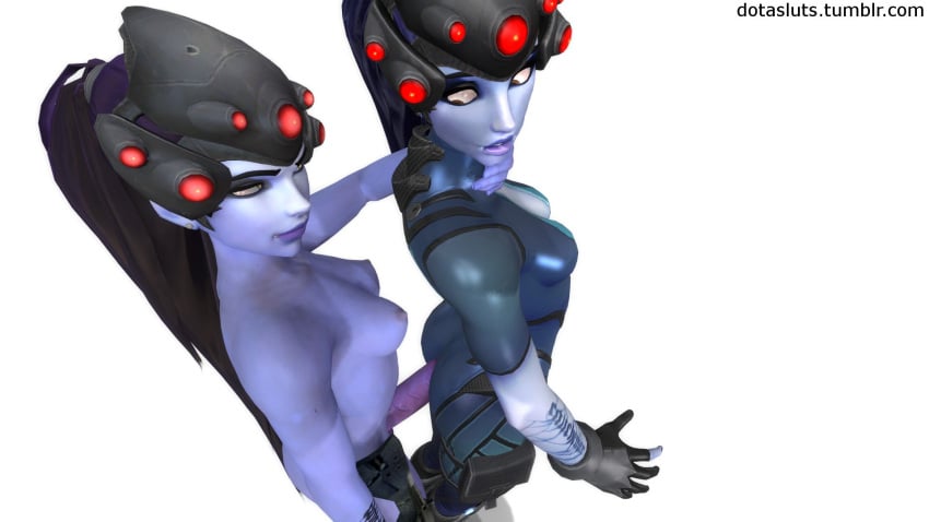 1futa 2girls 3d anal ass dotasluts futa_on_female futanari intersex overwatch questionable_consent selfcest through_clothes tracer widowmaker