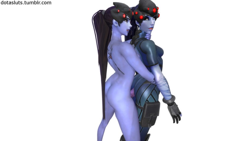 1futa 2girls 3d anal ass dotasluts futa_on_female futanari intersex overwatch questionable_consent selfcest through_clothes tracer widowmaker