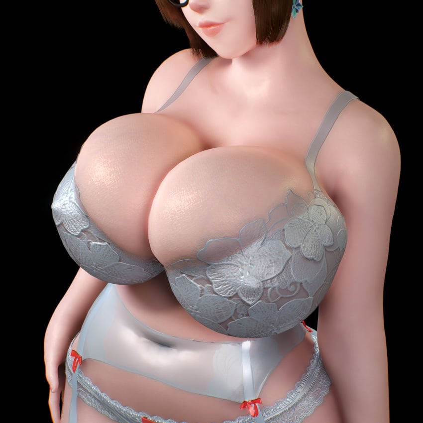 1girls almightypatty big_breasts breasts cleavage huge_breasts light-skinned_female mei_(overwatch) oawg overwatch solo solo_female thick voluptuous voluptuous_female