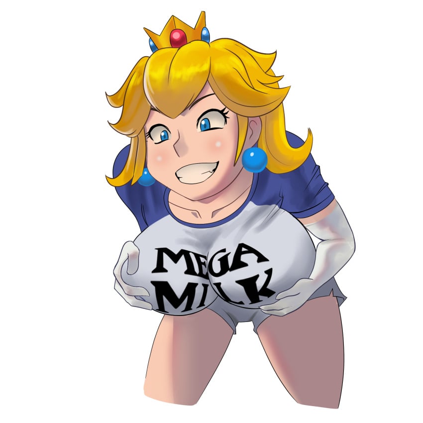 , 1girls big_boobs big_breasts blonde blonde_female blonde_hair blonde_hair_female boobs breasts clothed clothed_female female female_focus female_only hardmodenrg light-skinned_female light_skin mario_(series) princess_peach smile smiling tagme