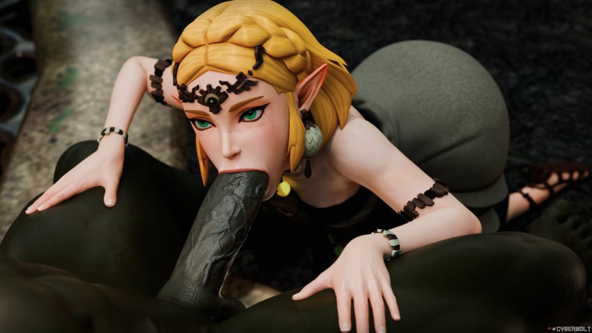 3d artist_name big_penis blonde_hair blowjob clothed_female_nude_male clothing cyberbolt earrings fellatio female ganondorf ganondorf_(tears_of_the_kingdom) green_eyes huge_cock light-skinned_female light_skin male medium_hair nintendo oral oral_penetration oral_sex partial_male penis penis_in_mouth pointy_ears princess_zelda tears_of_the_kingdom the_legend_of_zelda unseen_male_face zelda_(tears_of_the_kingdom)