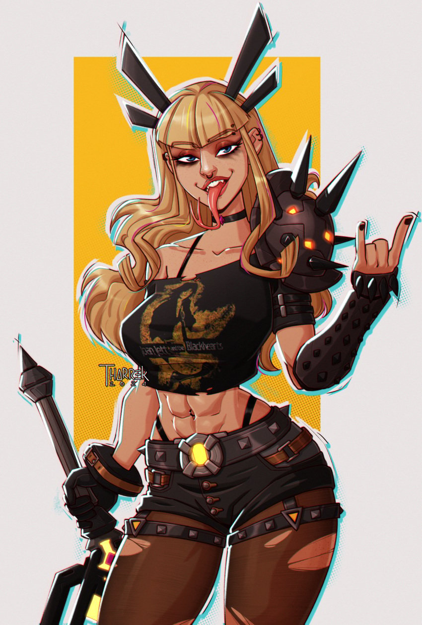 2d abs illyana_rasputin long_tongue magik_(illyana_rasputin) magik_(marvel_rivals) marvel marvel_rivals muscular_female tharrek tongue_out x-men