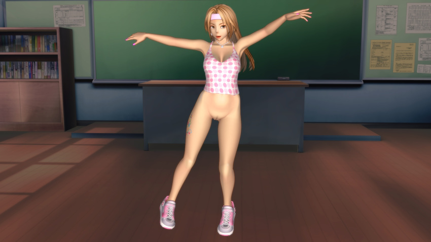 3d blonde_hair bottomless female female pussy standing z375