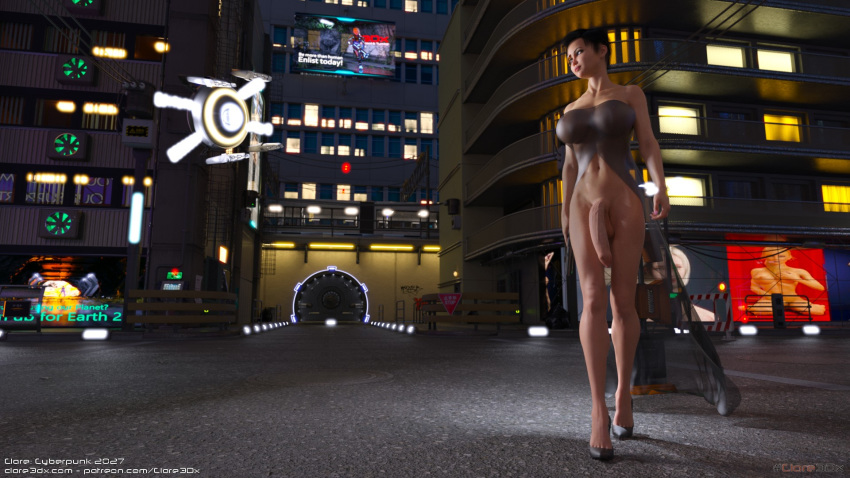 3d 3dx balls big_breasts big_penis breasts busty clare3dx clare_bang cyberpunk flaccid foreskin futanari huge_balls huge_breasts huge_cock intersex nude penis uncensored uncut