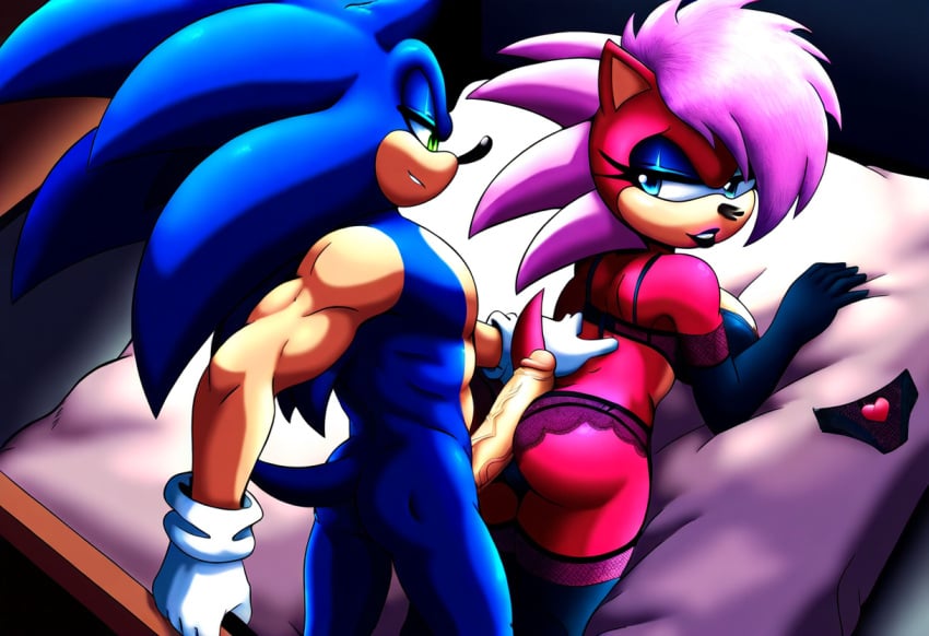 ai_generated ass blue_body breasts couple female incest magenta_fur male male/female pink_hair sonia_the_hedgehog sonic_(series) sonic_the_hedgehog sonic_the_hedgehog_(series) sonic_underground straight veiny_penis