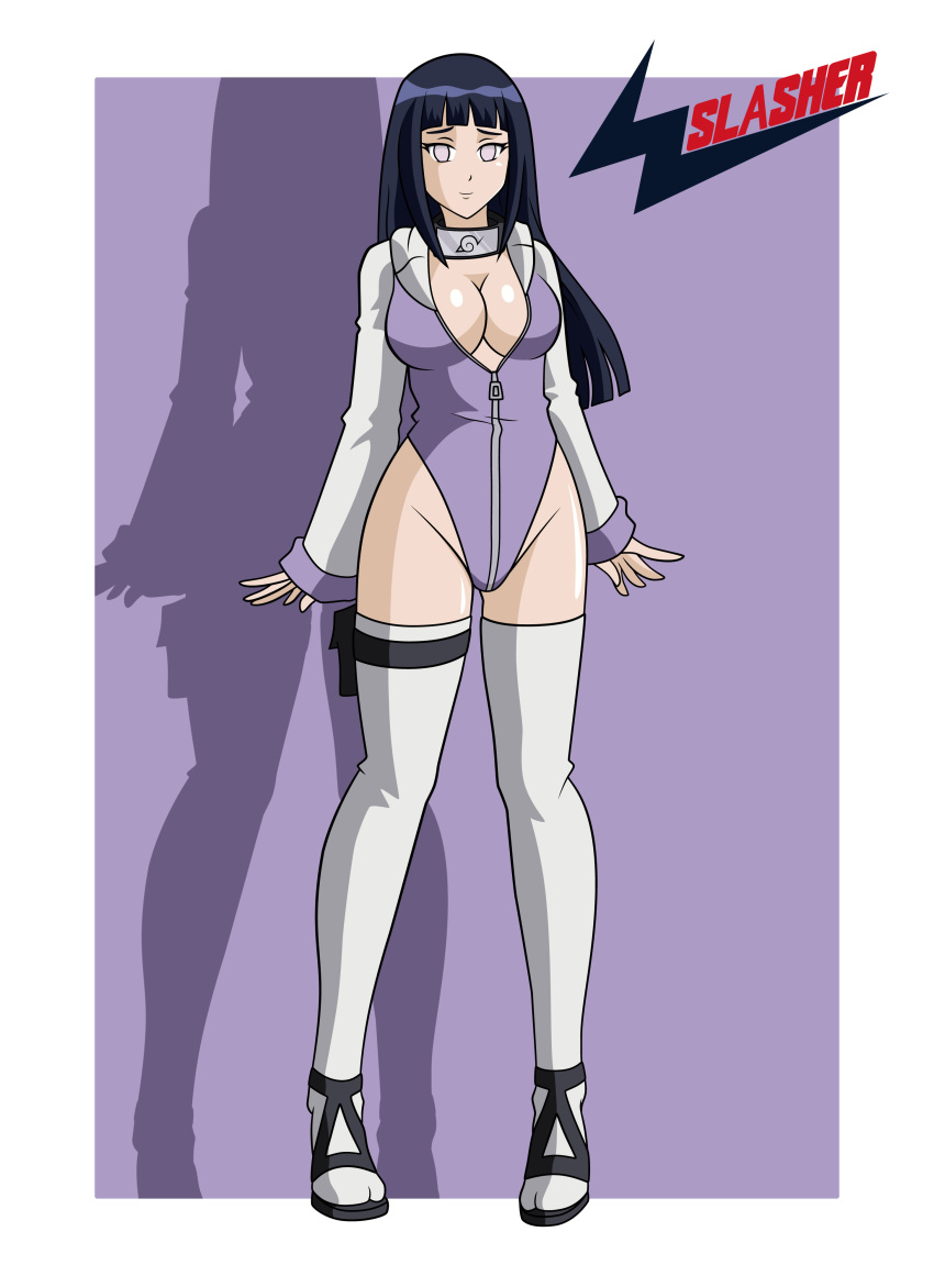 cleavage hyuuga_hinata leggings naruto slasher solo