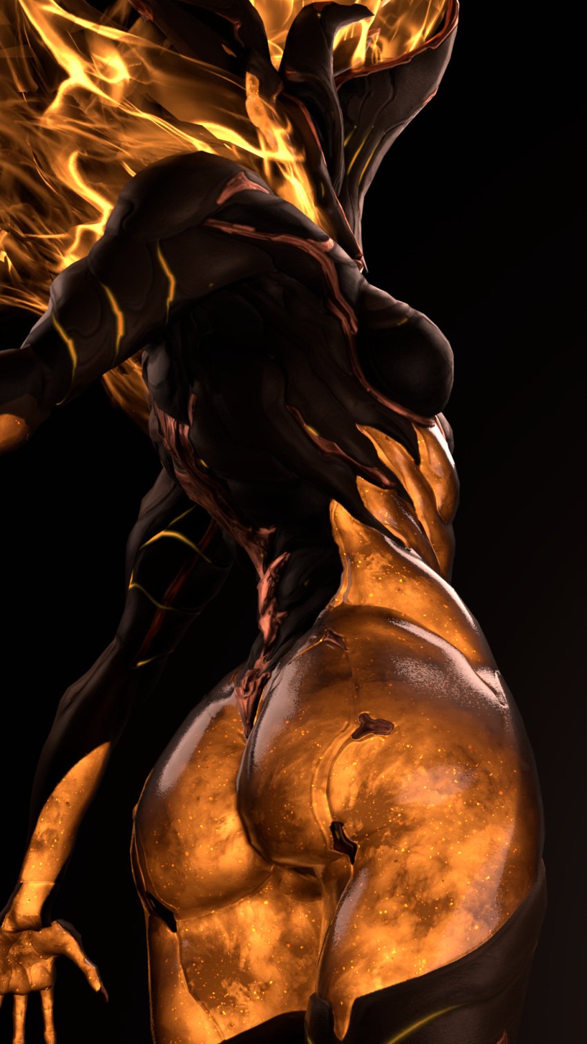 3d ass ass_focus athletic athletic_female blender breasts ember_(warframe) ember_heirloom_(warframe) female female_focus female_only greyarea55 looking_back nude solo warframe