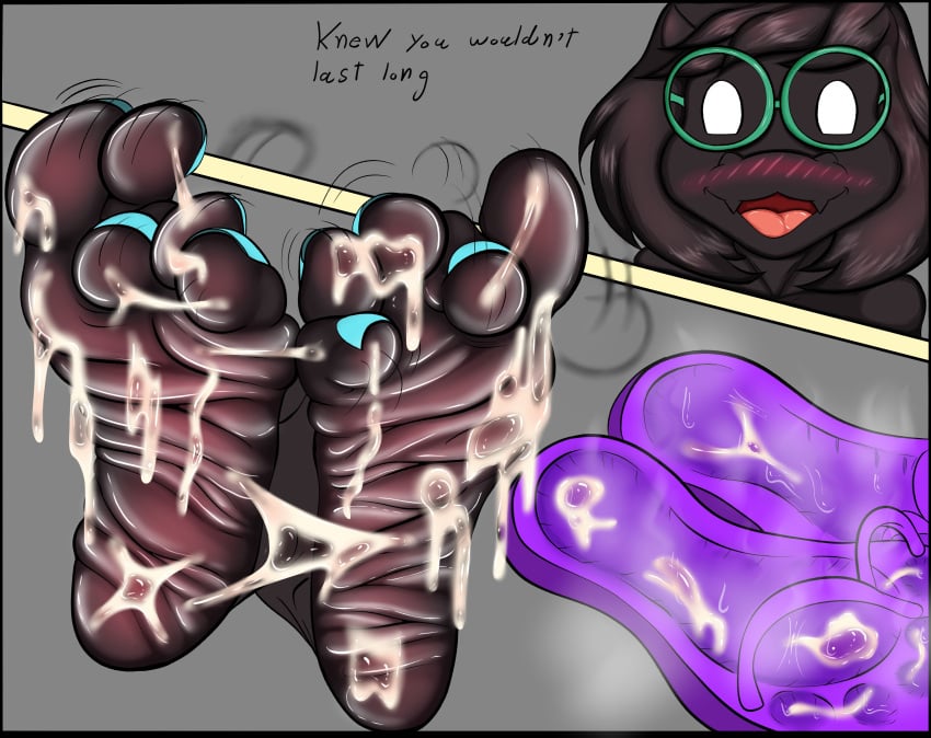 1boy 2d 4_toes absurd_res anthro anthro_male anthro_only black_body black_fur blush bodily_fluids bovid caprine clothing colored_nails colored_toenails cum cum_on_clothing cum_on_feet cum_on_flip_flop cum_on_footwear deltarune dialogue eyewear feet flip_flops foot_fetish foot_focus footprint_on_sandals footwear fur furry furry_male furry_only genital_fluids glasses goat hi_res humanoid humanoid_male humanoid_only male male_only mammal mammal_humanoid musk nails ralsei sandals soles solo steam toenails toes undertale_(series) vendetta892 wrinkled_feet wrinkles