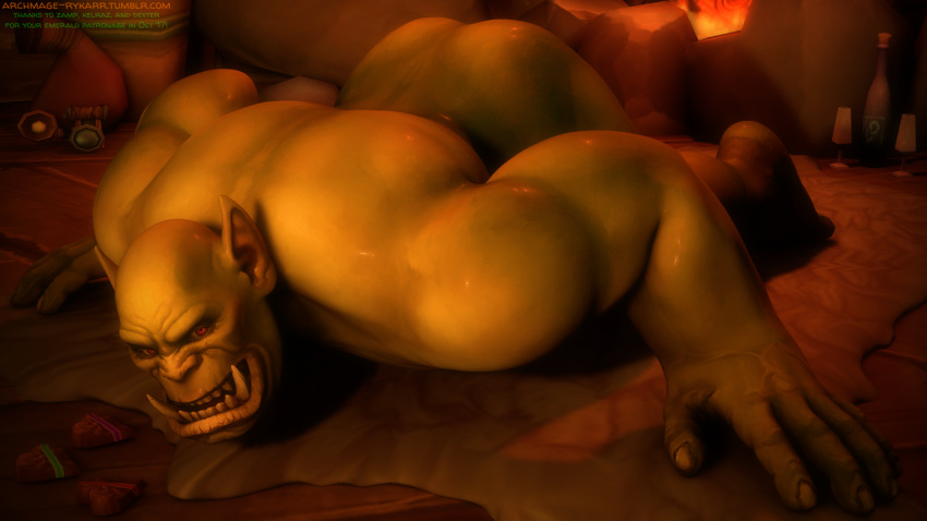 3d archmagerykarr bara gay male male_only nude orc video_games warcraft world_of_warcraft yaoi