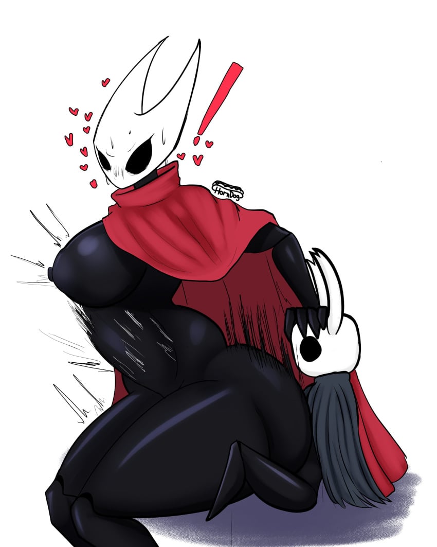 ! 1boy 1girls 2024 ambiguous_penetration ass big_ass big_breasts black_body black_skin blush breasts bulge cloak deep_penetration female heart hi_res hollow_knight horndog_(artist) hornet_(hollow_knight) horns hyper_penis incest larger_female male male/female penetration penis protagonist_(hollow_knight) reverse_cowgirl_position sex smaller_male sweat thighs video_games