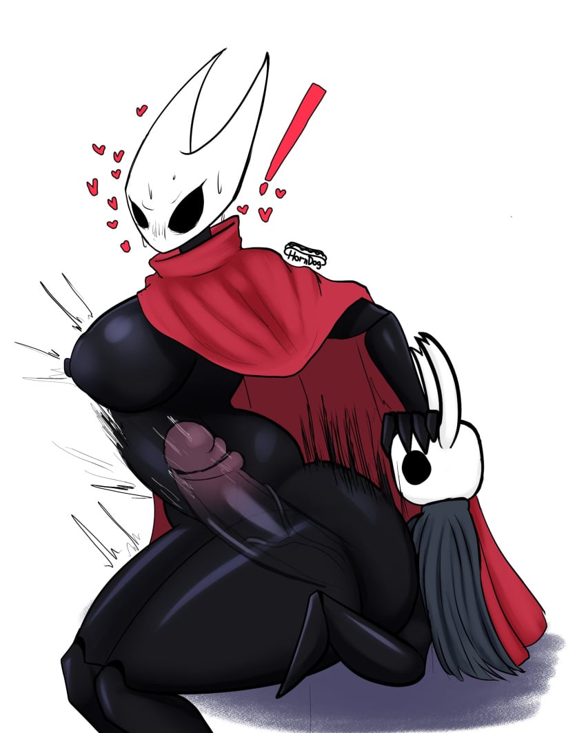 ! 1boy 1girls 2024 ambiguous_penetration ass big_ass big_breasts black_body black_skin blush breasts bulge cloak deep_penetration female heart hi_res hollow_knight horndog_(artist) hornet_(hollow_knight) horns hyper_penis incest larger_female male male/female penetration penis protagonist_(hollow_knight) reverse_cowgirl_position sex smaller_male sweat thighs xray_view