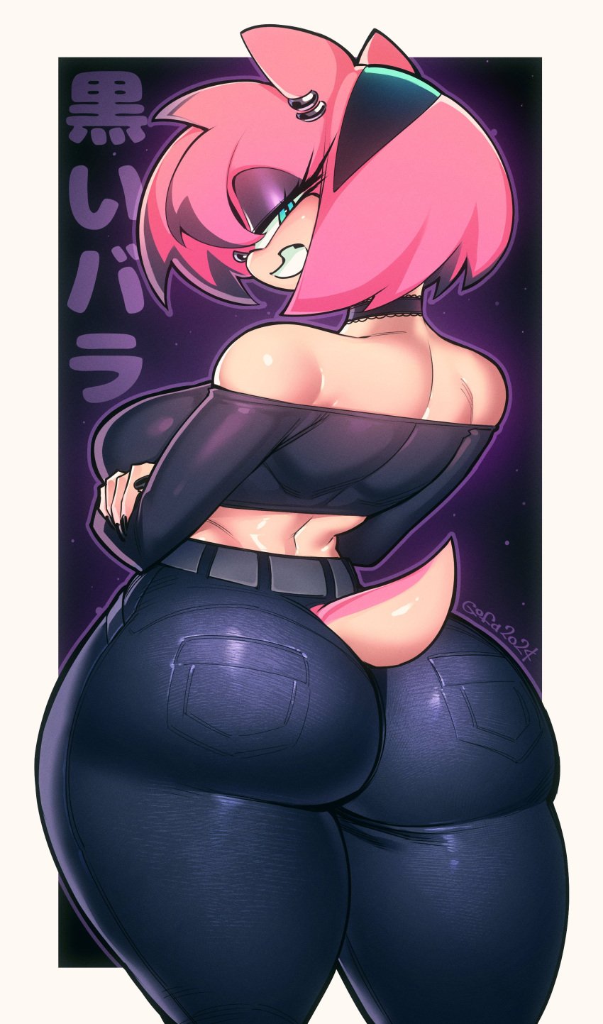 1girls amy_rose anthro ass big_ass big_breasts big_butt busty choker clothed collar ear_piercing earrings fat_ass female female_only fully_clothed furry gofa huge_ass huge_butt large_ass large_breasts large_butt makeup mobian_(species) piercing piercings sega solo sonic_(series) sonic_the_hedgehog_(series) tagme tail thick thick_ass thick_thighs thighs tight_clothes tight_clothing tight_pants tights