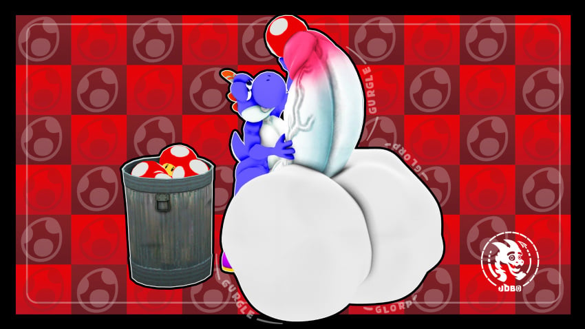 3d_(artwork) anthro balls balls_expansion balls_growth big_balls big_penis blue_body blue_eyes blue_skin detailed_background digital_media_(artwork) dinosaur expansion fungus genital_expansion genitals head_feather hi_res jdbo-arts male male/male mario_(series) mario_bros mushroom nintendo object_insertion penetration penis prehistoric_species reptile scalie solo source_filmmaker_(artwork) super_mario_bros. tail urethra_insertion urethral urethral_play yoshi yoshi_(character)