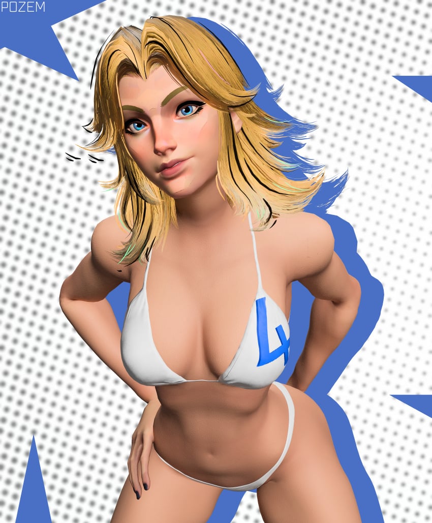 3d beach bikini clothed clothes clothing curvaceous curvaceous_body curvaceous_female curvaceous_figure curvaceous_hips curvy curvy_body curvy_female curvy_figure curvy_hips fantastic_four female female_focus female_only invisible_woman invisible_woman_(marvel_rivals) marvel marvel_rivals pozem string_bikini sue_richards sue_storm superheroine