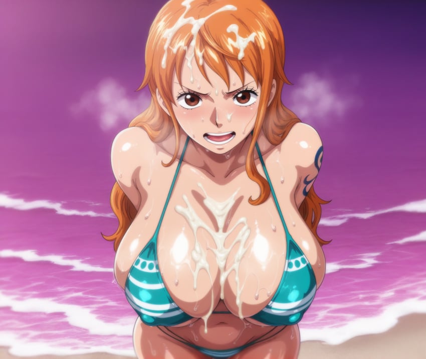 ai_generated bikini clothing female female_only nami_(one_piece) neto_ai one_piece