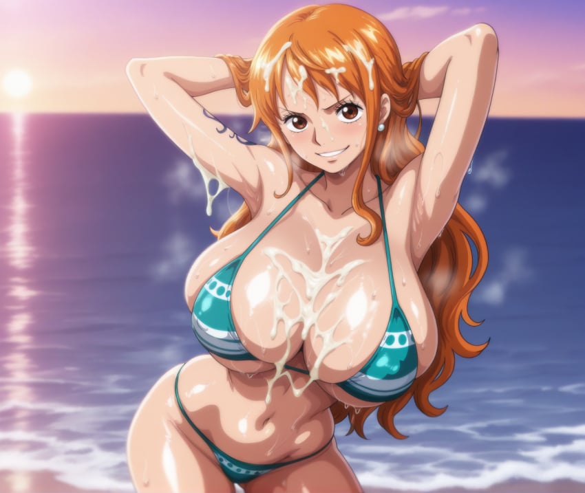 ai_generated bikini clothing female female_only nami_(one_piece) neto_ai one_piece