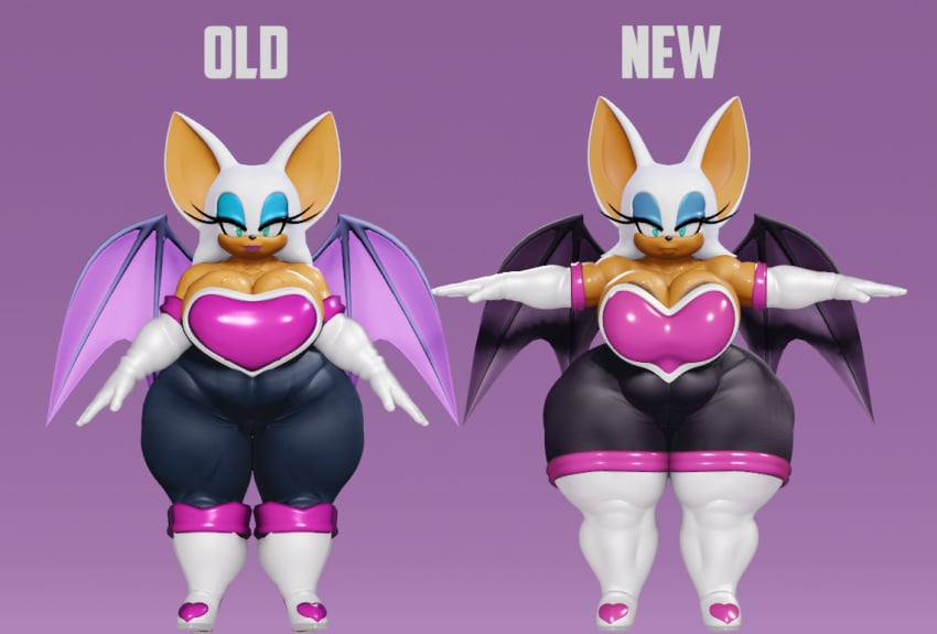 1girls 2025 3d 3d_model 3d_render big_breasts big_thighs blue_eyes breasts comparing comparison eyelashes gigantic_thighs gloves huge_breasts huge_thighs large_breasts large_thighs make_up makeup massive_thighs model model_sheet red_lips red_lipstick rouge_the_bat sega shiny_ass shiny_butt shiny_hair shiny_skin solo solo_female sonic_(series) sonic_the_hedgehog_(series) t-pose thick thick_legs thick_thighs thighs tight_clothes tight_clothing tight_suit vulkyasha white_fur white_skin white_skinned_female