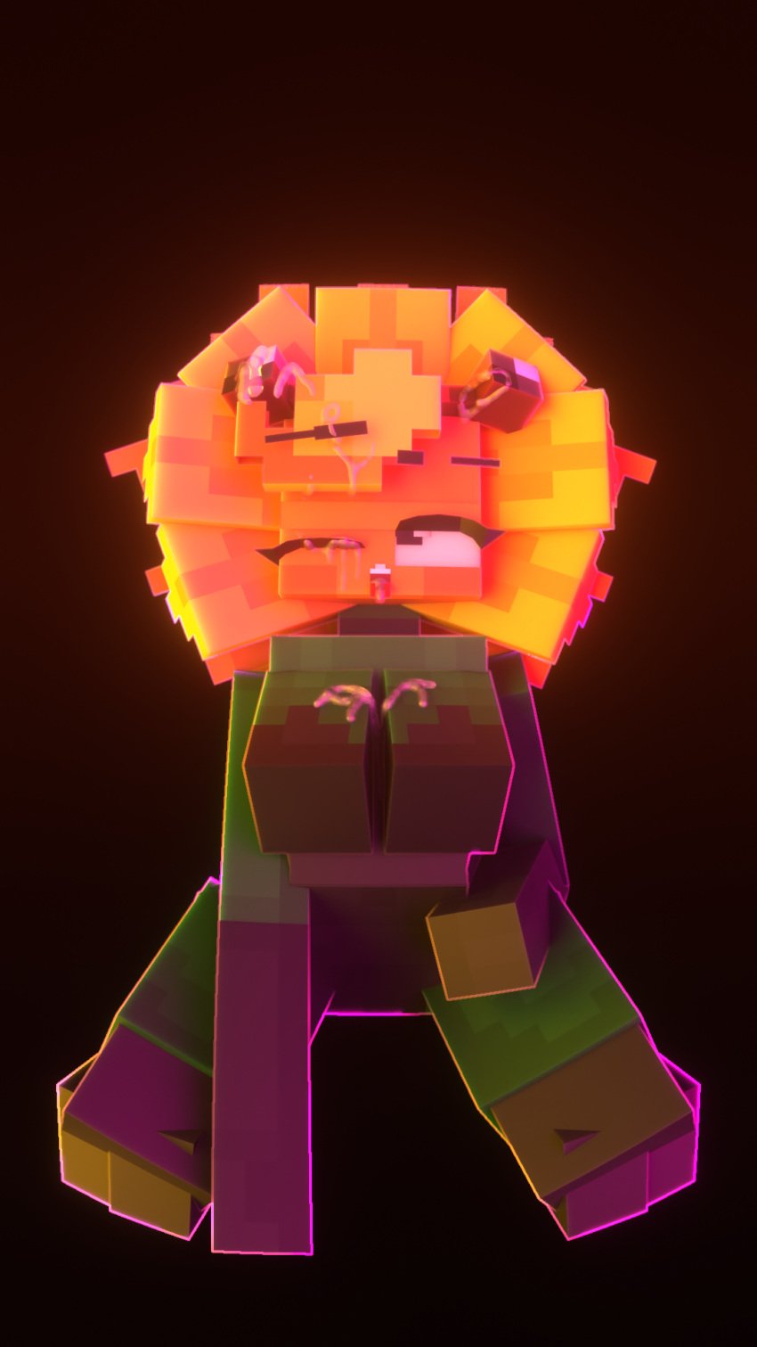 1080p 1080x1920 3d blender blender_(software) duobin gloves green_skin minecraft minecraft_trailer_edges_highlights plant plant_girl plants_vs_zombies playboy_bunny pvz sunflower sunflower_(pvz) yellow_hair