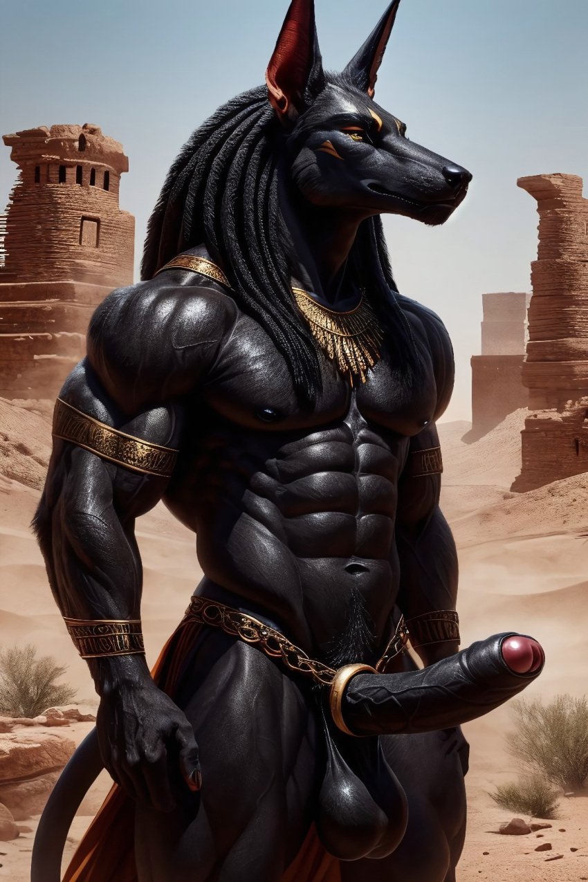 1boy 1male 1man abs ai_generated anthro anthro_only anthrofied anubian_jackal anubis balls ballsack bara biceps big_balls big_cock big_dick big_penis big_testicles black_balls black_body black_hair black_penis boner canid canine casual_exposure casual_nudity civitai cock cock_ring completely_naked completely_naked_male completely_nude completely_nude_male dark-skinned_male dark_balls dark_penis dark_skin deity desert dick egyptian egyptian_mythology erect_penis erection exposed_balls exposed_penis foreskin foreskin_folds front_view genitals glans huge_balls huge_cock huge_testicles humanoid humanoid_genitalia humanoid_penis ironwill jackal jewelry male male_chest male_focus male_genitalia male_nipples male_only mammal mammal_humanoid manly markings muscle muscles muscular muscular_male mythology naked nipples nude nude_male nudity nuts nutsack outside partially_retracted_foreskin pecs penis penis_accessory pink_glans presenting presenting_balls presenting_penis pubes pubic_hair realistic ruins sagging_balls sagging_testicles saggy_balls scrotum self_upload shiny shiny_skin solo solo_male standing testicles thick_thighs uncensored uncircumcised uncircumcised_penis uncut vein veins veins_on_dick veiny veiny_cock veiny_muscles veiny_penis