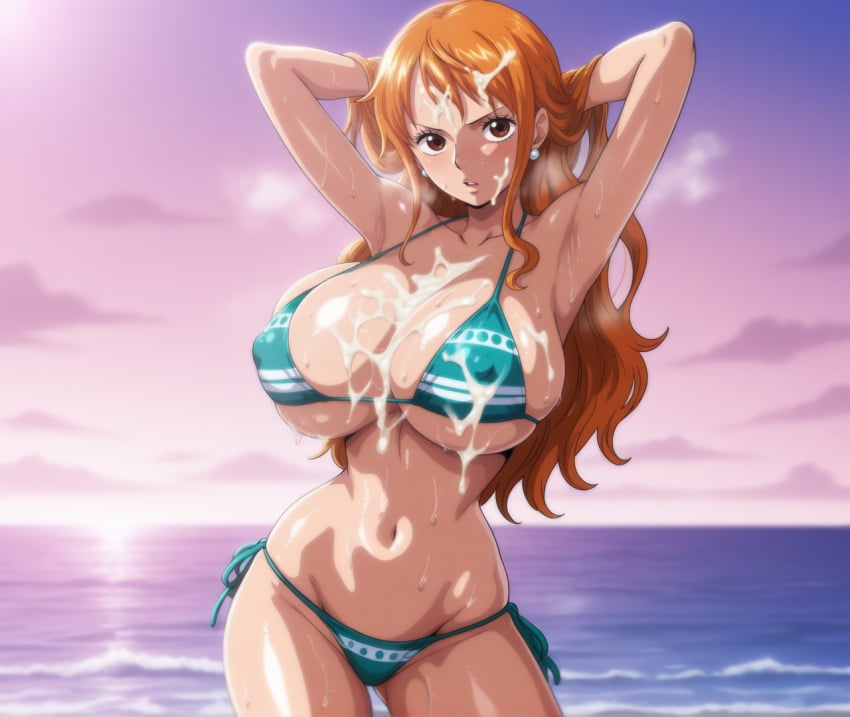 ai_generated bikini clothing female female_only nami_(one_piece) neto_ai one_piece