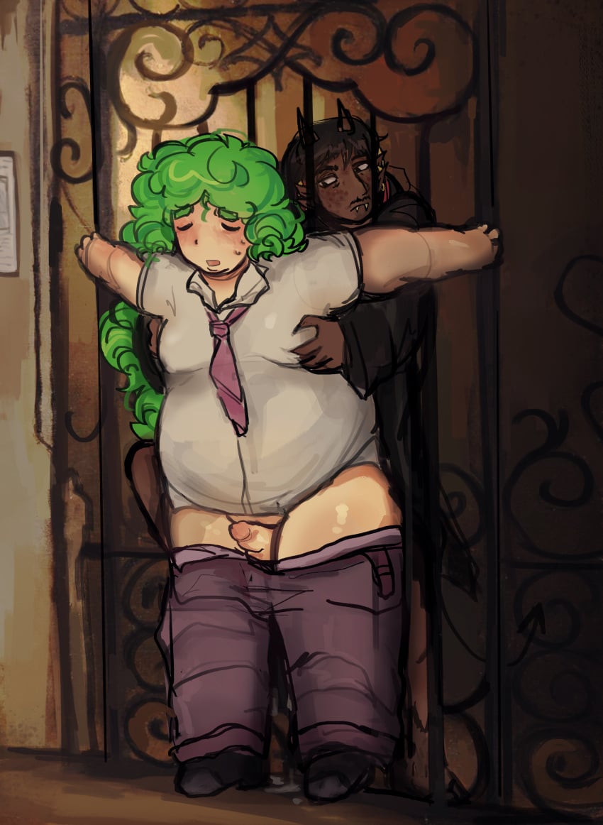 black_skin chubby chubby_belly chubby_femboy chubby_male fat fat_male femboy male