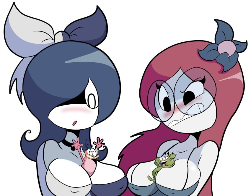big_ass big_breasts big_butt big_thighs big_titties black_hair blush clothing curvaceous curvaceous_female curvaceous_figure curvy curvy_figure curvy_hips female female_focus female_only glasses loggofrog long_hair looking_at_viewer nipples_visible_through_clothing original original_character red_hair short_hair white_skin