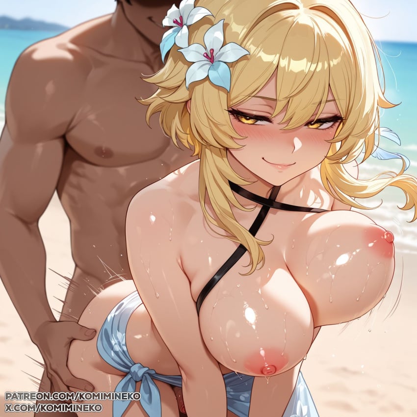 ai_generated anal anal_insertion anal_sex anime anime_screencap anime_style ass ass_bigger_than_head ass_focus beach big_ass big_breasts big_thighs bikini blonde_female blonde_hair breasts bubble_butt dark-skinned_male dumptruck_ass fat_ass genshin_impact girly high_resolution highres huge_ass huge_boobs huge_breasts huge_butt huge_thighs komimineko lumine_(genshin_impact) male manga patreon patreon_url patreon_username perfect_body round_ass self_upload stable_diffusion thick thick_ass thick_thighs video_game video_game_character video_game_franchise video_games wide_hips