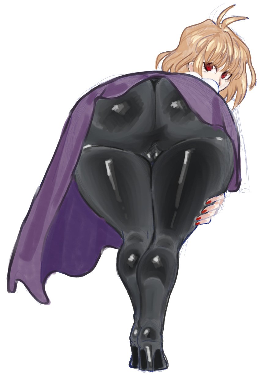 1girls arcueid_brunestud artist_request ass ass_bigger_than_head ass_focus big_ass big_butt black_pantyhose blonde_hair bottom_heavy drawthread_request heels huge_ass huge_butt large_ass looking_at_viewer looking_back melty_blood nail_polish pantyhose plump presenting_ass presenting_hindquarters pussy red_eyes short_hair thick thick_thighs thighs tsukihime