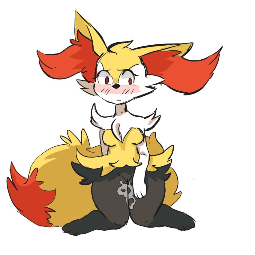 1girls 2018 big_ears big_tail black_fur blush bork braixen breasts canine digital_media_(artwork) eyelashes female fox fur furry hi_res inner_ear_fluff masturbation nintendo no_nipples nude open_mouth orange_fur pokémon_(species) pokemon pokemon_(species) pokemon_xy pussy pussy_juice red_eyes red_fur semi-anthro simple_background sitting solo video_games wariza wet wetness white_background white_fur yellow_fur