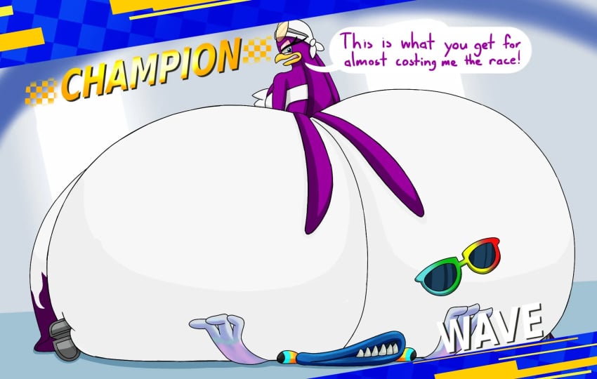 big_ass bubble_butt facesitting female furry huge_ass hyper_ass sega sonic_(series) tagme thick_thighs user3345 wave_the_swallow wide_hips