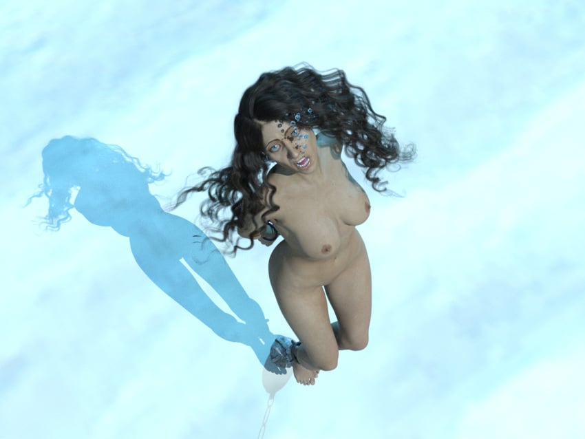 cgi drowned drowning execution female hands_behind_back naked naked_female shackled_ankles shackled_wrists underwater