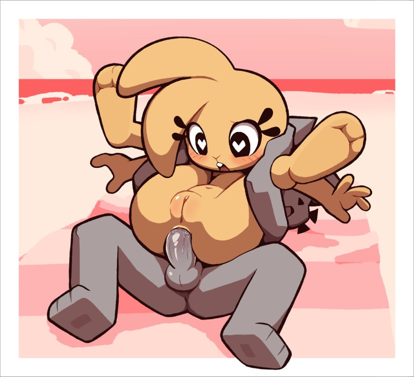 adult_(lore) anal anal_sex anthro anthro_on_anthro anus balls biped blush bonita_(gaturo) domestic_cat duo eyelashes felid feline felis female female_anthro female_penetrated full_nelson gaturo genitals hi_res interspecies lagomorph leporid male male/female male_anthro male_penetrating male_penetrating_female mammal marte_(gaturo) nude open_mouth outside penetration penile penile_penetration penis pussy rabbit sex tailless thick_thighs vulva