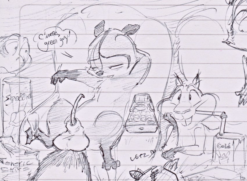 3boys anthro balls bedroom_eyes chips_(food) dreamworks dreamworks_animation drinking english english_text genitals half-closed_eyes hammy_(over_the_hedge) juice_box looking_at_another male male_only mammal narrowed_eyes over_the_hedge paramount_pictures penis procyonid raccoon ram_satinga remote_control reptile rj_(over_the_hedge) rodent scalie sciurid sitting sitting_on_sofa sketch sofa tail text tree_squirrel trio turtle verne_(over_the_hedge)