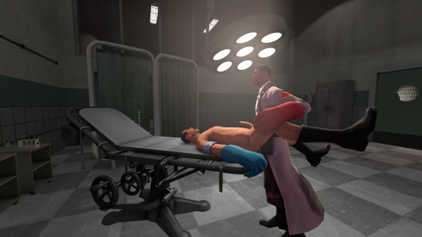 3d anal anal_sex clothed_male_nude_male duplicated_character eastgermanhattrick erect_while_penetrated erection gay gay_sex gloves medic_(team_fortress_2) selfcest sfm source_filmmaker team_fortress_2