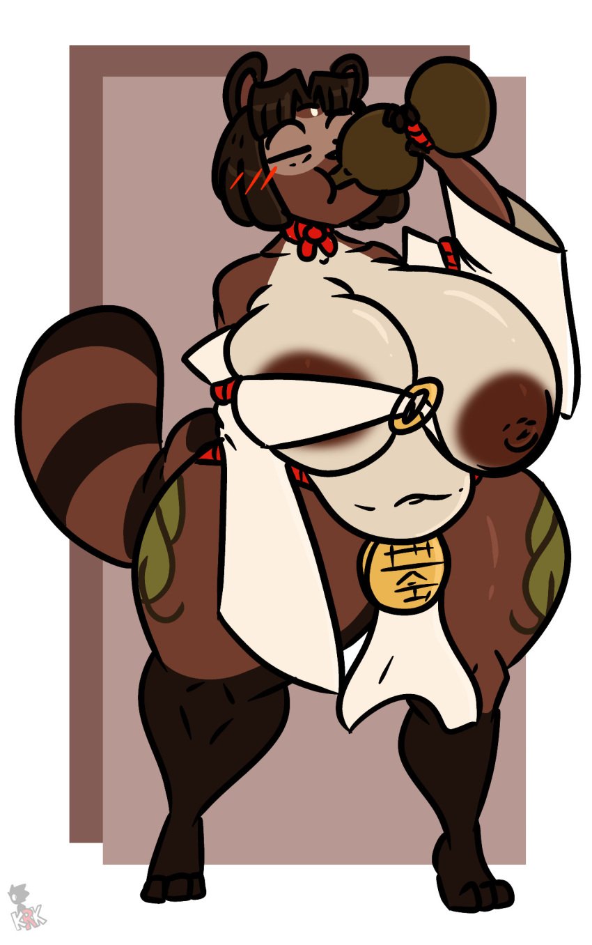 big_breasts breasts chubby cleavage female furry huge_breasts kingretrokirby nipples tagme thick_thighs wide_hips