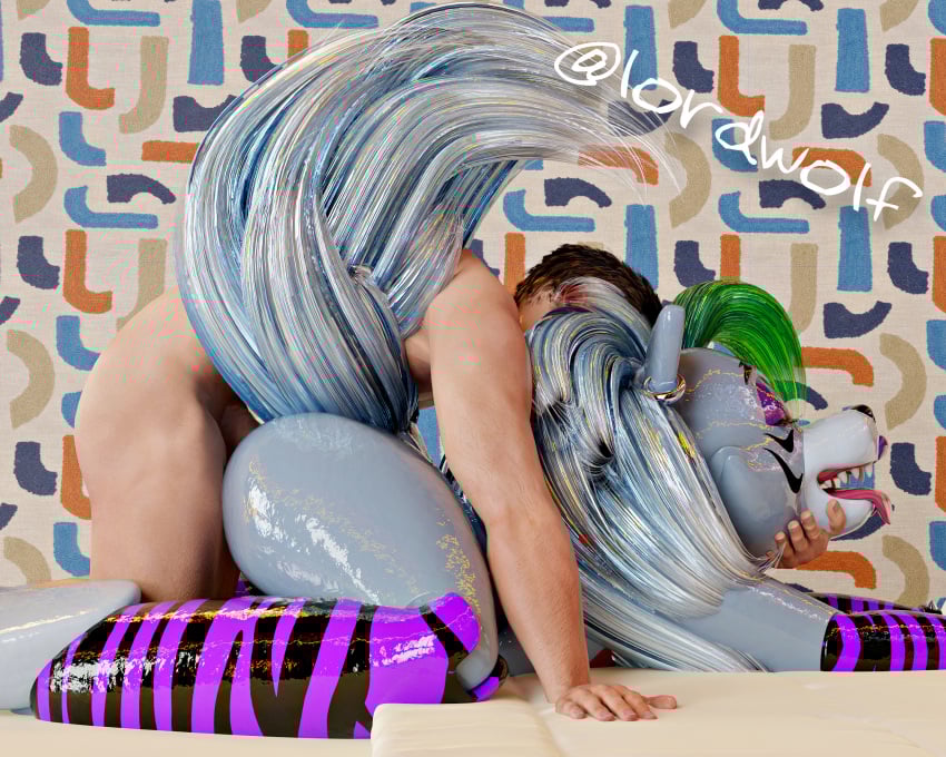 2025 3d_(artwork) animatronic anthro areola black_nose breasts canid canine canis claws clothed clothing digital_media_(artwork) ear_piercing ear_ring english_text eyebrows feet female fingers five_nights_at_freddy's five_nights_at_freddy's:_security_breach food furniture genitals glistening glistening_body green_claws green_highlights grey_hair hair hi_res highlights_(coloring) lipstick looking_at_viewer lordwolf machine makeup mammal nipples open_mouth piercing pink_areola pink_nipples pointy_ears prick_ears purple_lipstick ring_piercing robot robot_anthro roxanne_wolf roxanne_wolf_(coolioart) scottgames solo steel_wool_studios text toes vulva wolf yellow_eyes