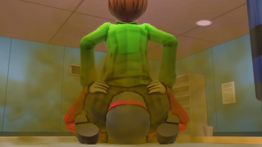 2girls ass chie_satonaka facesitting fart fart_cloud fart_fetish farting farting_in_face mmd persona_4 tooty3d yukiko_amagi