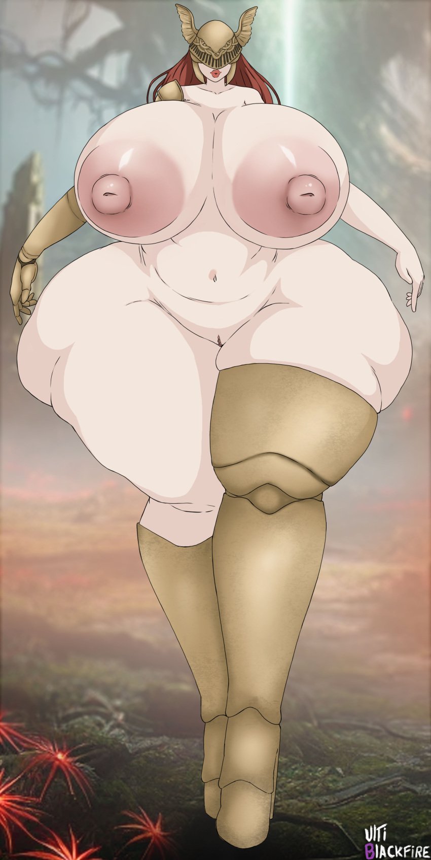 1girls alternate_version_available ass_bigger_than_head ass_bigger_than_torso breasts_bigger_than_head elden_ring female hyper hyper_ass hyper_breasts hyper_hips hyper_legs hyper_thighs light-skinned_female light_skin looking_at_viewer malenia_blade_of_miquella massive_ass nude solo solo_female tagme thick_thighs ultiblackfire wide_hips