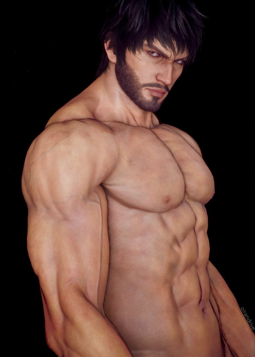 abs arab arab_male arabian bandai_namco beard bodyguard brown_hair gaze handsome handsome_man hero hunk intense_stare light_brown_eyes male male_focus male_only male_solo manly martial_artist masculine masculine_male masculine_man muscles muscular muscular_male no_visible_genitalia oirandrive pecs security_guard serious_face serious_look shaheen shirtless shirtless_male solo solo_male stud tan-skinned_male tan_skin tekken tekken_8 veiny_muscles