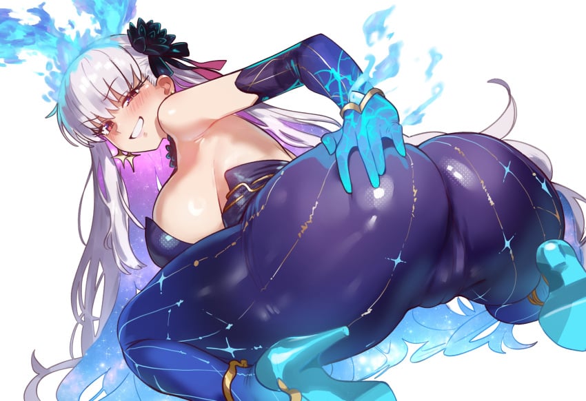 1girls ass breasts bunny_ears bunny_girl bunnysuit dat_ass ebora fate/grand_order fate_(series) female hi_res huge_ass huge_breasts kama_(fate/grand_order) light-skinned_female light_skin long_hair red_eyes tagme thick_thighs white_hair youngmanisdown