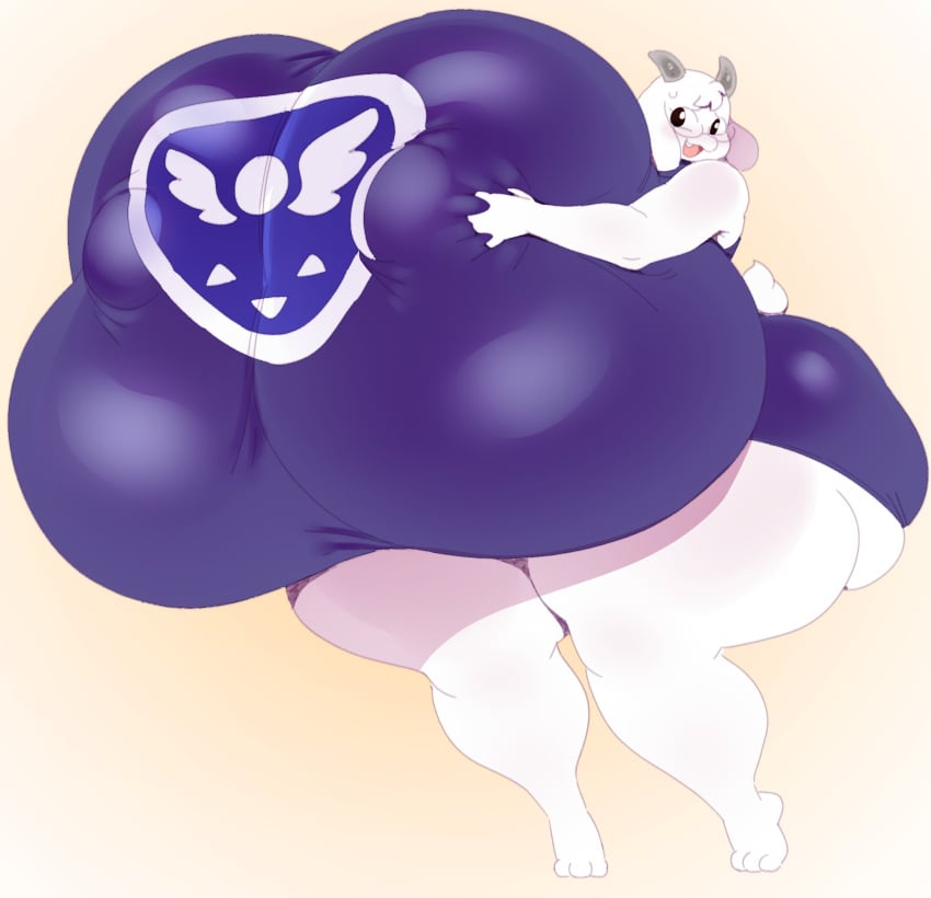 angstrom anthro breasts_bigger_than_torso dress goat huge_ass huge_breasts hyper_ass hyper_breasts nipple_bulge thick_thighs toriel undertale undertale_(series) wide_hips