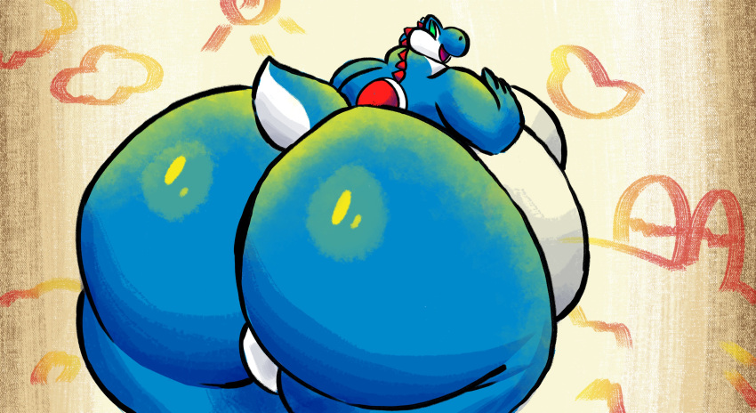 ayaxstudio big_ass bubble_butt huge_ass hyper_ass mario_(series) overweight thick_thighs wide_hips yoshi