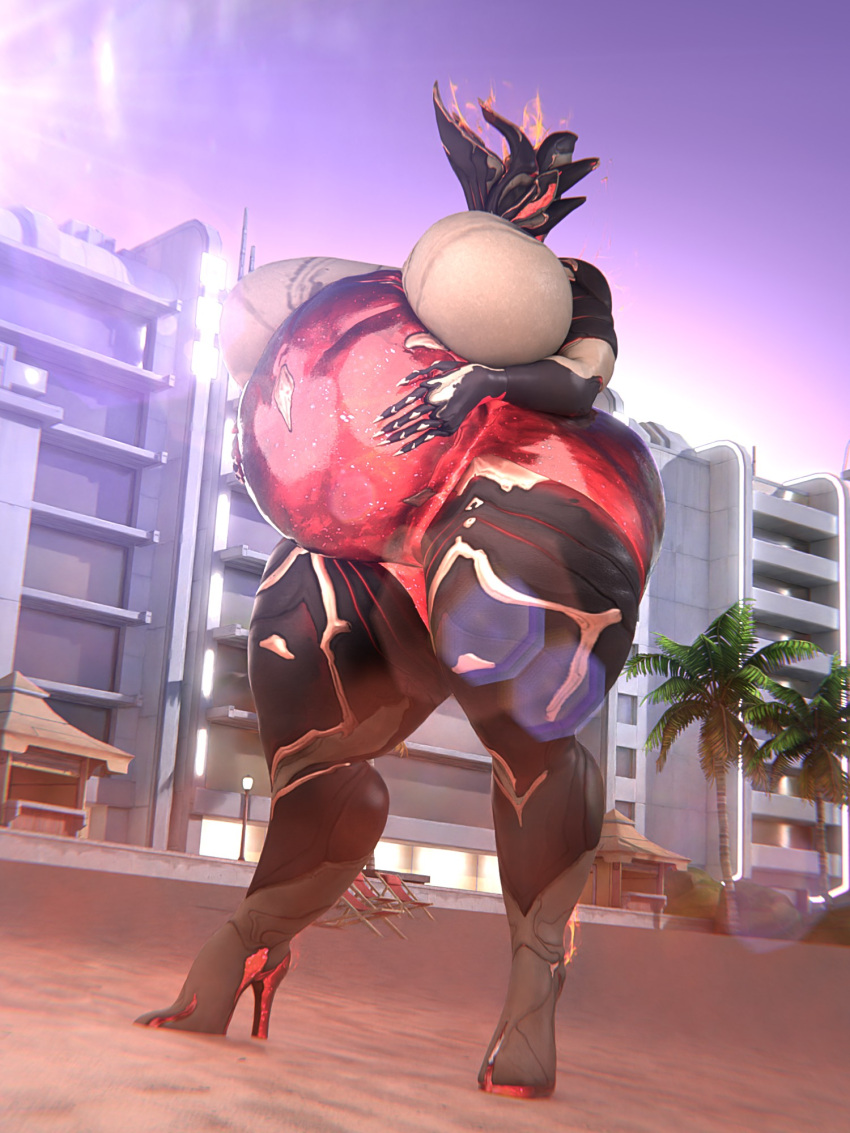 3d 3d_model big_ass big_breasts breasts bubble_butt ember_(warframe) ember_heirloom_(warframe) female huge_ass huge_breasts inflation qzk_forte tagme thick_thighs warframe wide_hips