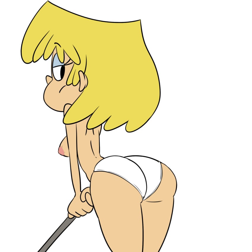 1girls amazoness_king ass blonde_hair breasts looking_at_viewer lori_loud nickelodeon panties the_loud_house white_panties