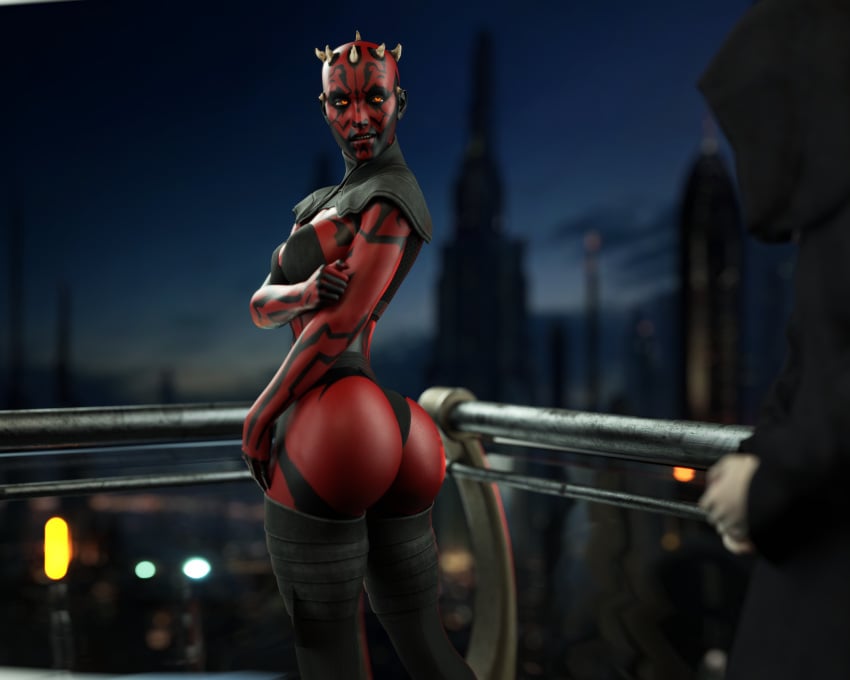 1girls 3d absurd_res absurdres alien alien_girl ass darth_maul drinkerofskies female rule_63 star_wars tagme zabrak