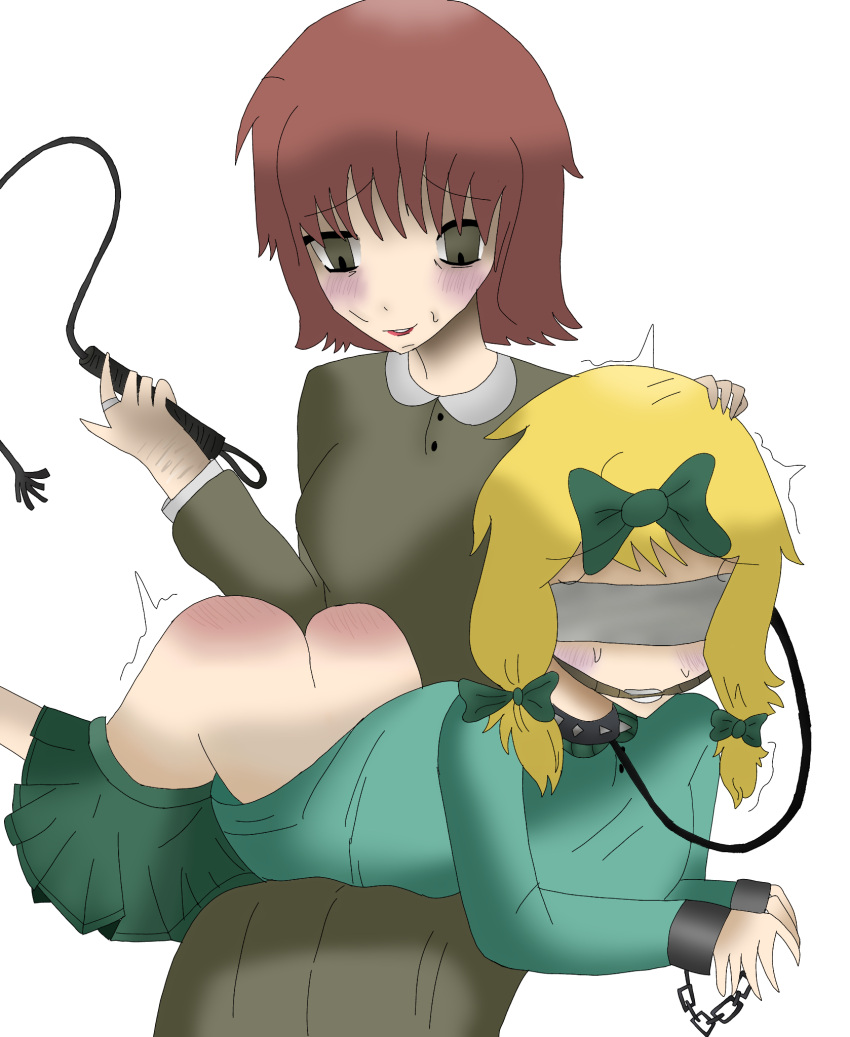 2girls aged_up anime_style bdsm blindfold blindfolded blonde_female blonde_hair blush bowtie brown_hair brunette_hair clothed clothed_female clothed_female_clothed_female daughter female female_only female_ryona femdom femsub gagged gagged_female genderswap genderswap_(mtf) green_eyes handcuffed handcuffs incest leash leash_and_collar leashed leashed_collar leashed_female leopold_butters_stotch lesbian lesbian_incest lesbians lezdom milf mother mother_and_daughter older_dom older_dom_younger_sub older_female pigtails ring rule_63 self_harm self_harm_scars skirt_down slightly_bdsm south_park spank_marks spanked spanked_ass spanking stephen_stotch tied_hair trembling trembling_lines wedding_ring whip_marks whiplash younger_female younger_sub yuri